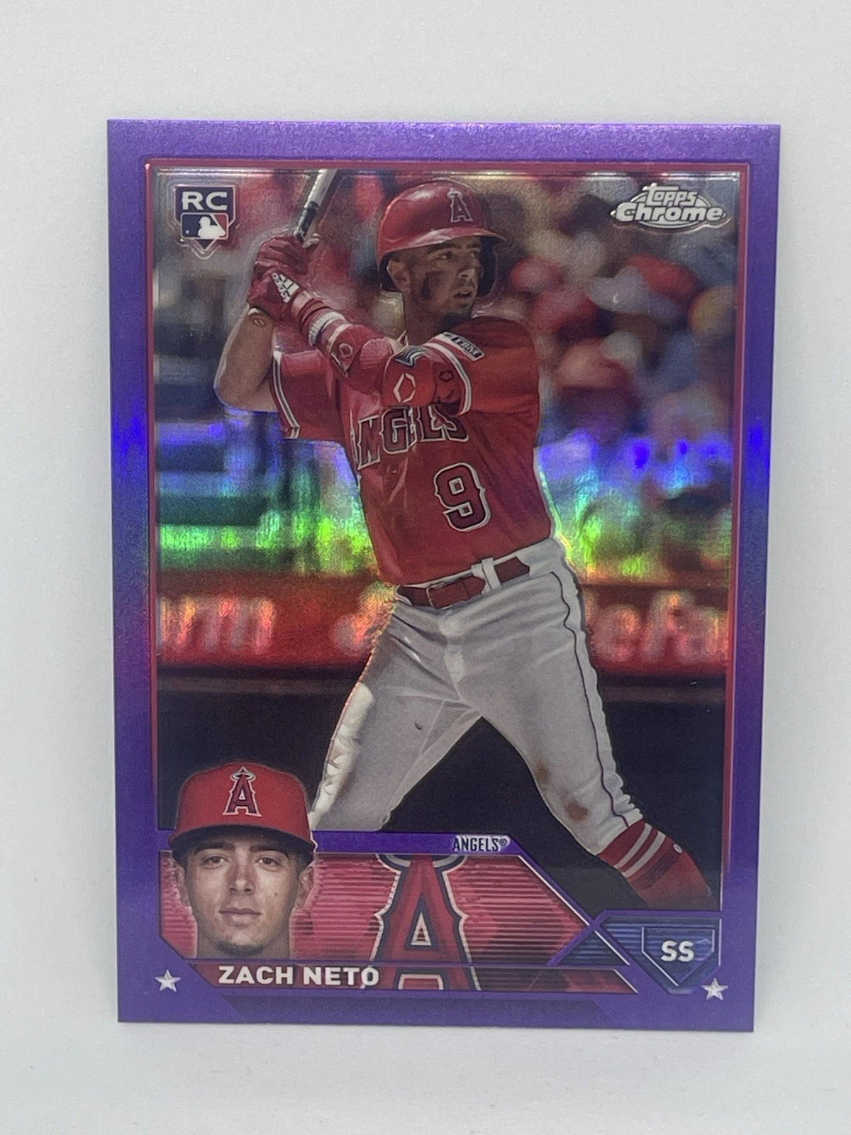 2023 Topps Chrome Update Series - Zach Neto #USC34 Purple Refractor /250 (RC)