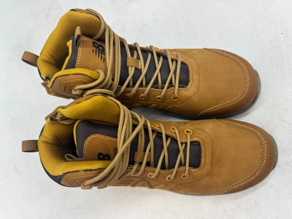 New Balance Contour Work Boots Men's Wheat Leather Slip-Resistant Outdoor - 8.5