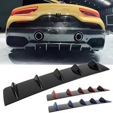 Gloss Black Rear Diffuser Shark Bumper Lip Spoiler Kits For Maserati Gran Ghibli
