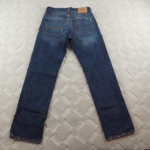 Abercrombie & Fitch Classic Straight Jeans Mens 26x30 Blue Whiskered Rodeo - Picture 11 of 12