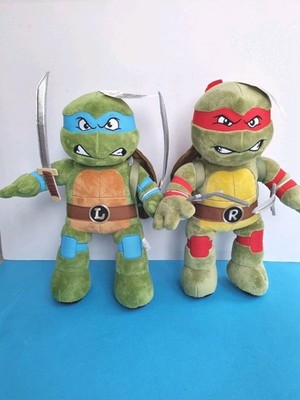 Build A Bear Raphael & Leonardo Teenage Mutant Ninja Turtles & Handgelenke Brandneu mit Etikett 