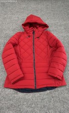 Tommy Hilfiger Red Womens Hooded Shell Quilted Jacket - Size L