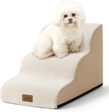 Dog Stairs Small Dogs 15.7" H Curved Dog Step Puppy Older Cat Medium Pet Ramp