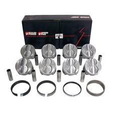Speed Pro H273cp Ford 289 302 Pistons Moly Rings Std 4.000 Flat Top Sbf Kit