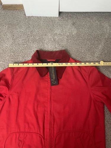 Brain Dead No Brainer Club Work Jacket Red Small Corduroy Collar Box Patches image 13