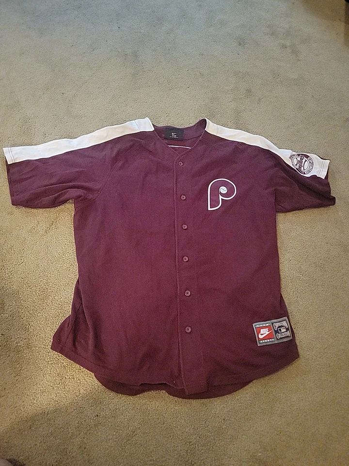 Camiseta deportiva cosida Mike Schmidt Nike para hombre grande colección Cooperstown Phillies Foto 4 de 4
