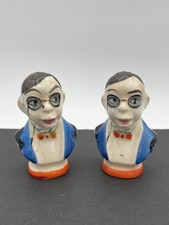 Vintage Charlie Mccarthy Salt And Pepper Shakers, Made In Japan, Ventriloquism 