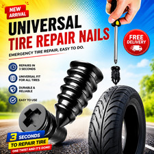 Tyre Puncture Repair Screw Plug Kit Tubeless Car Van Bike Emergency Fix UK