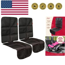 Car Seat Cover  Protector - 2-Pack Waterproof Non-Slip Protector - Mesh Pock...