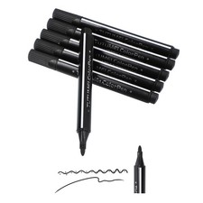 Colored Markers, Black 6 Pack Washable Coloring Markers Water Color Pens