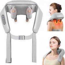 Nackenmassagegerät mit Wärme, 4D Kneten Nacken,Rücken Schulter Massagege Kabello