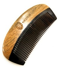 Premium Natural Ox horn and Sandalwood Beard Mustache Comb | Perfect Grooming...