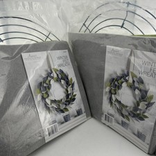 "2 Nuevo Kit de Artesanía de Guirnalda de Invierno (1 Sellado 1 Abierto) En Anillos de 12"" Navidad"