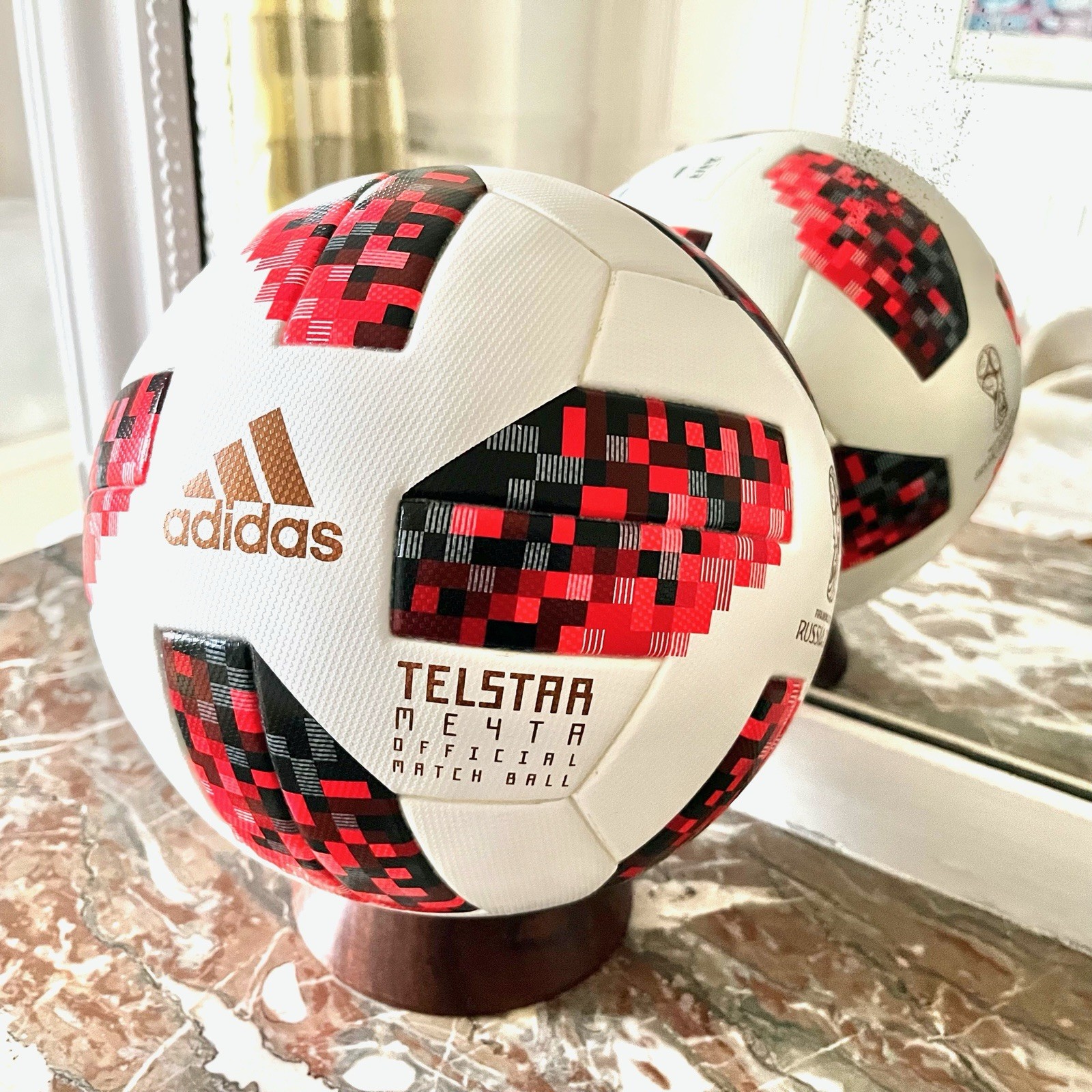 Ballon de football Adidas Telstar Mechta OMB WC 2018 CW4680 taille 5 pour match