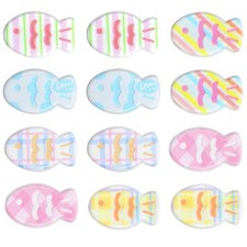12PCS Small Fish Hair Clips, Colorful Plaid Fish Clip Cute Mini Fishes Shaped...