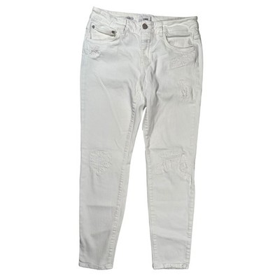 Closed Baker Slim Jeans Womens 29 White Distressed Italy Classic Minimalist Lux