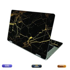 MIGHTY SKINS Skin for HP Chromebook x360 14 (2021) - Black Gold Marble