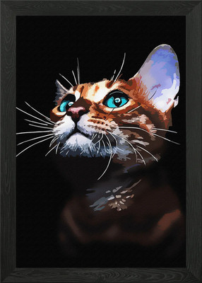 Katze gerahmtes Wandbild Poster Leinwanddruck Bild