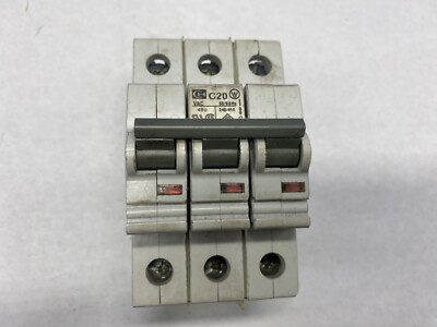 Cutler Hammer 3 pole breaker SPCL3C20, 20amps