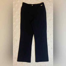 Vintage y2K St. John Sport by Marie Gray High Rise Black Trousers Gold Hardware
