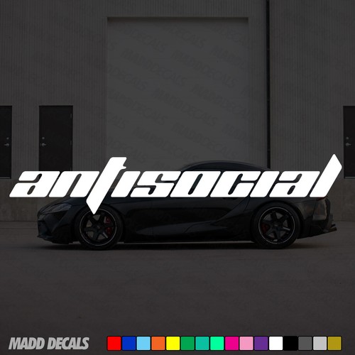 Antisocial Windshield Banner Decal Sticker Anti Social JDM Vinyls - Bild 1 von 2
