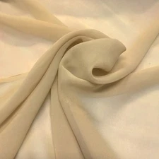 Silk Georgette Chiffon Fabric Solid 100% Silk 10mm 44" wide Sold BTY Many Colors