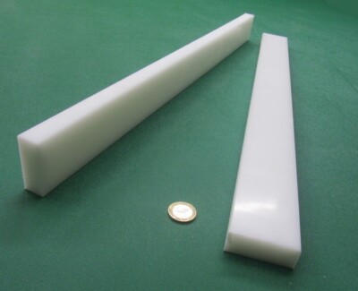 HDPE White Bar 3/4'' Thick x 2.00'' Wide x 24'' Long, 2 pcs, 4 Ft Total