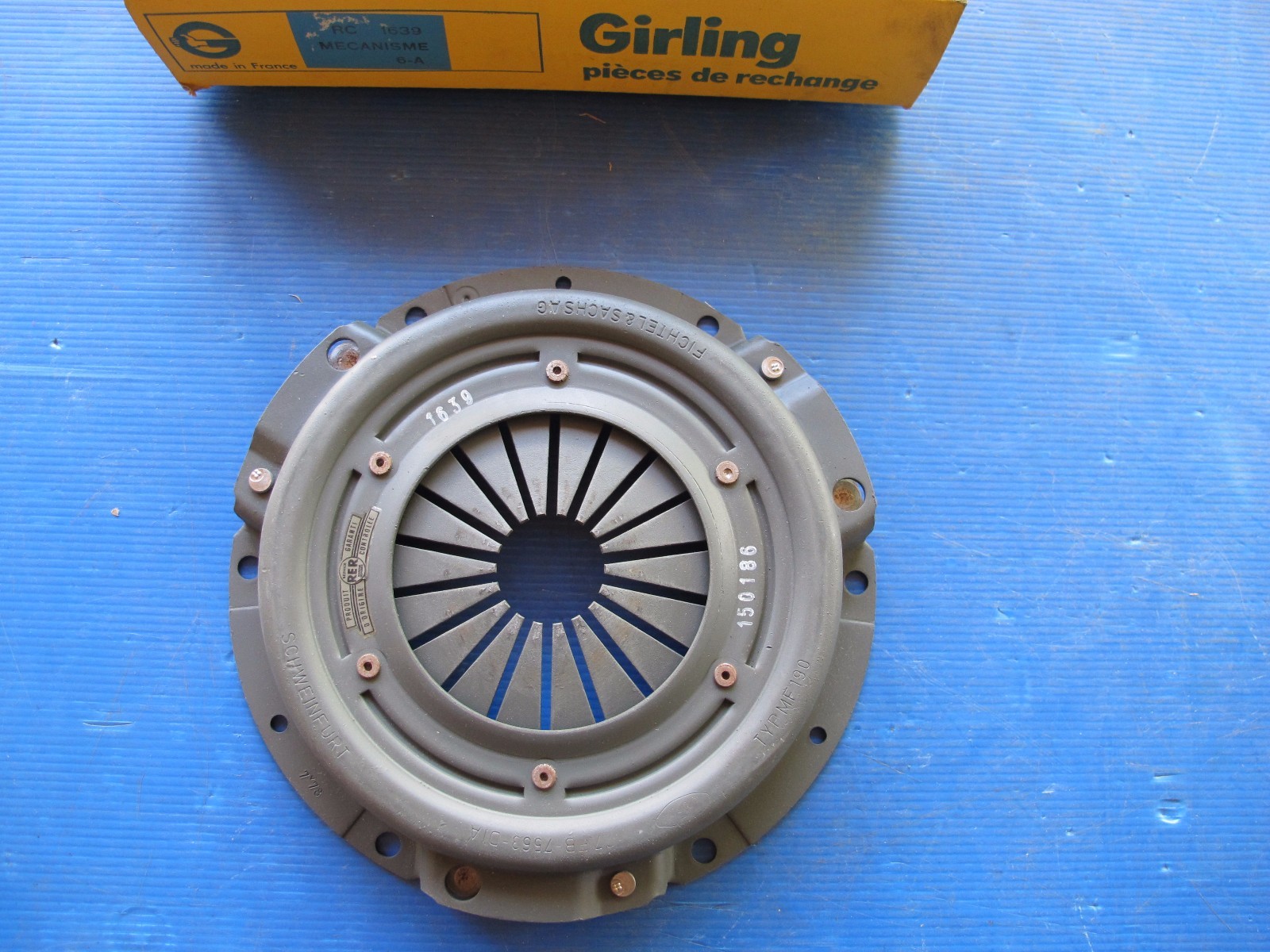 Mécanisme d'embrayage Girling RC1639 pour embrayage Ford Fiesta 1300