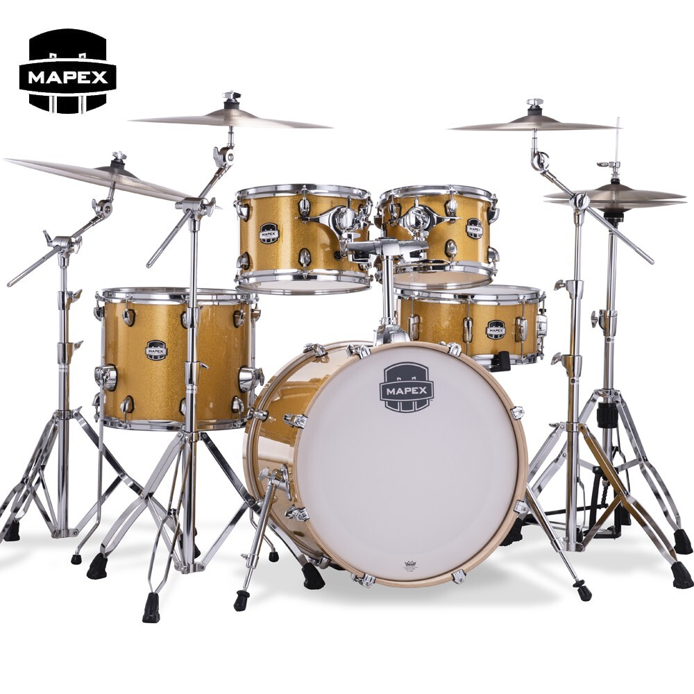 Mapex Mars Birch 5PC Fusion Drum Shell Pack Sunflower Sparkle