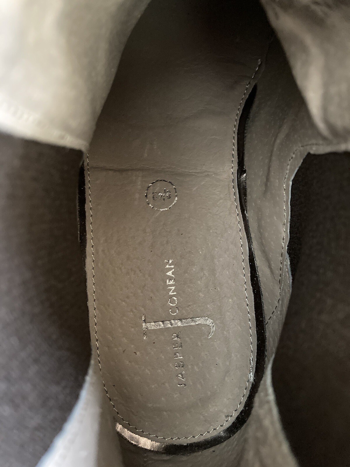 Jasper Conran Mens UK Size 8 Black Leather Slip On Chelsea Boots eBay