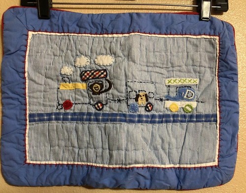 Pottery Barn Kids Ryder Train Small Nursery Crib Quilted Sham