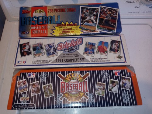 1991 1992 Upper Deck Baseball Factory Sealed Sets plus 1994 with 4 sealed golds