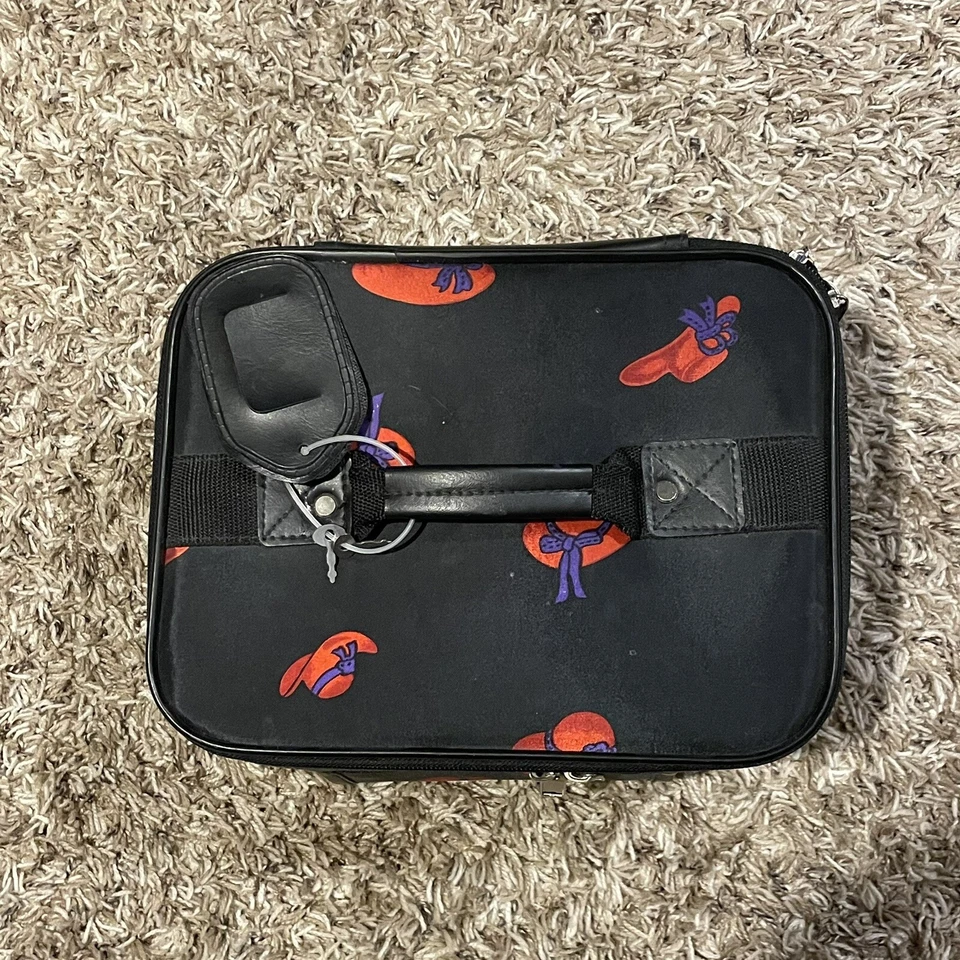 Yuhang Tapiz Maquillaje Organizador Estuche Bolsa de Viaje Negro Rojo Sombreros AOP 10.5x8x5 Foto 2 de 4