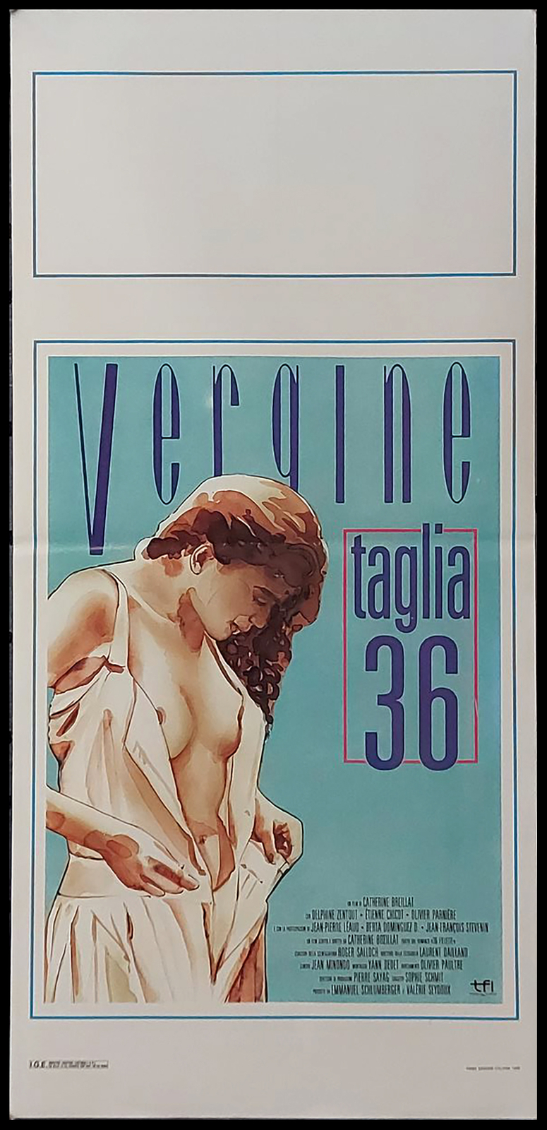 Locandina originale film Vergine taglia 36 (1988) - Regia di Catherine Breillat