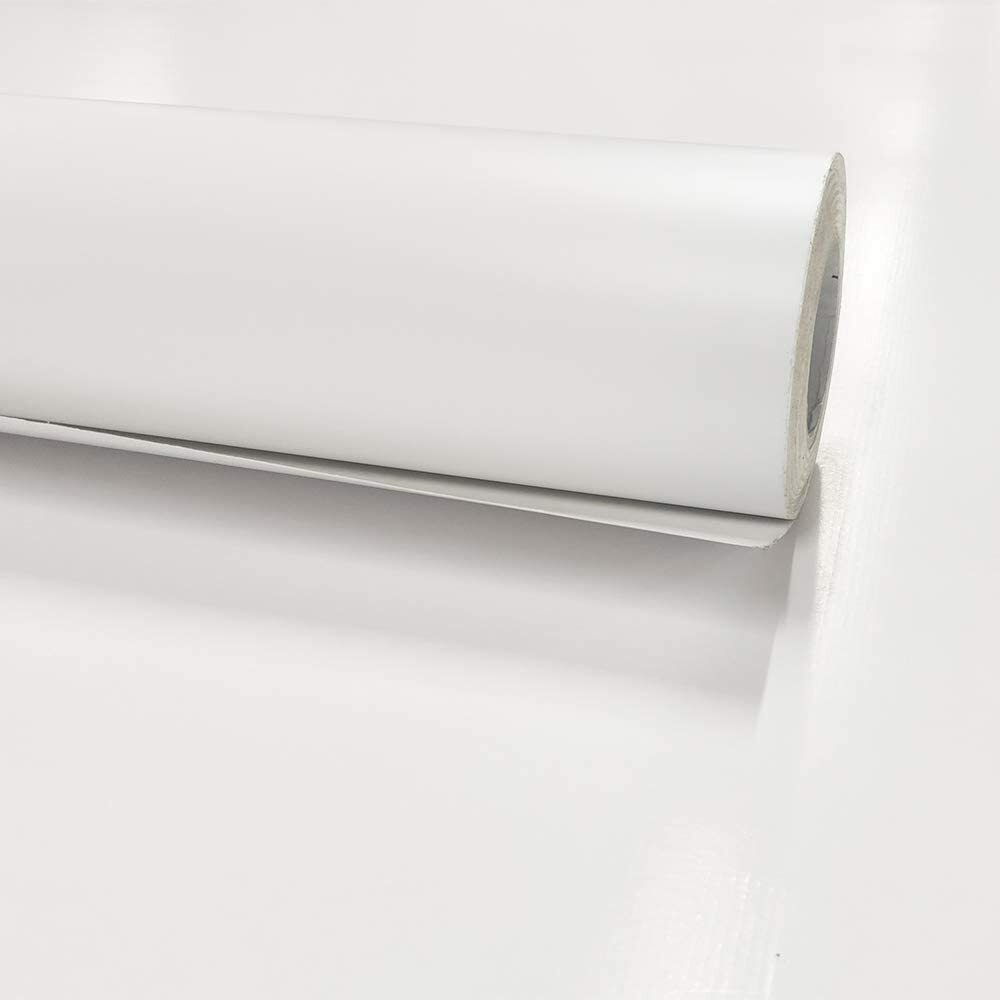 Vinilo Blanco Mate Decorativo Pegatina Forrado de Muebles Puertas Cristales