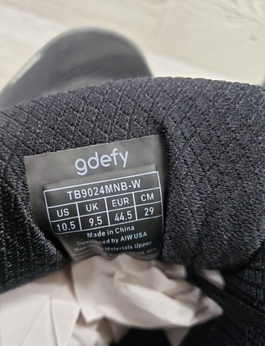 gdefy Gravity Defyer Mighty Walk Shoes Mens Sz 10.5 TB9024MNB-W Black - Picture 13 of 20