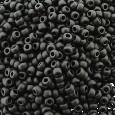 Miyuki Round Rocaille Seed Beads Size 11/0 24GM Matte Black 11-401F-5