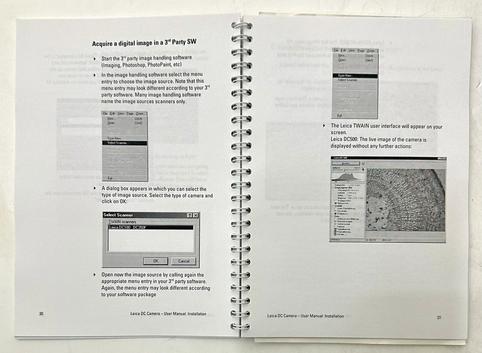Folleto manual de instalación de CC para cámara Leica DC Foto 2 de 3