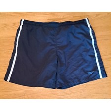Mens size xxl navy blue white stripe speedo swim shorts trunks