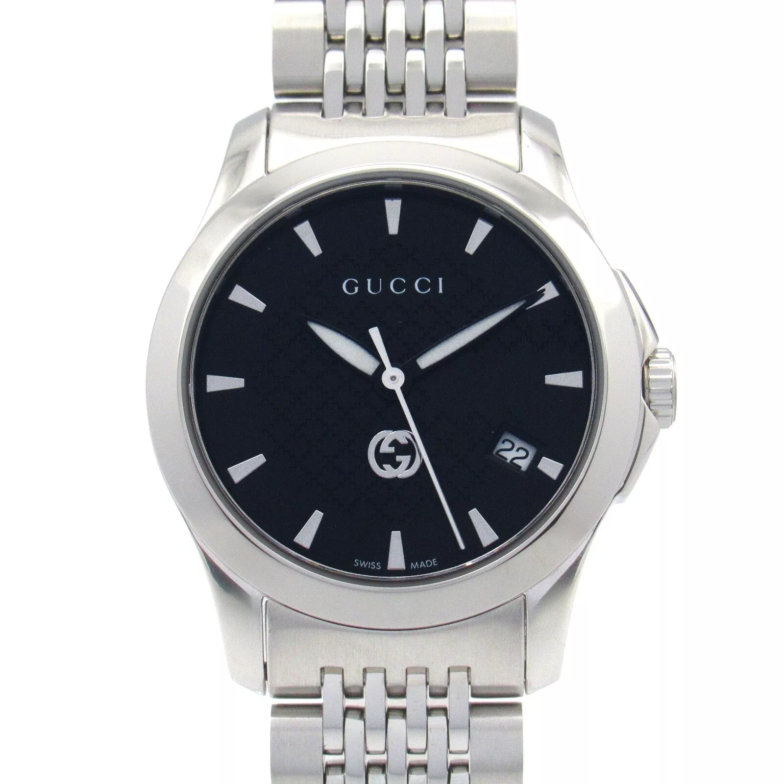 Montre Bracelet Intemporelle GUCCI G 126,5 Quartz Acier Inoxydable Occasion Femme