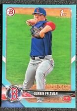 2018 Bowman Draft AQUA PAPER PARALLEL / 499 DURBIN FELTMAN BD-33 MINT