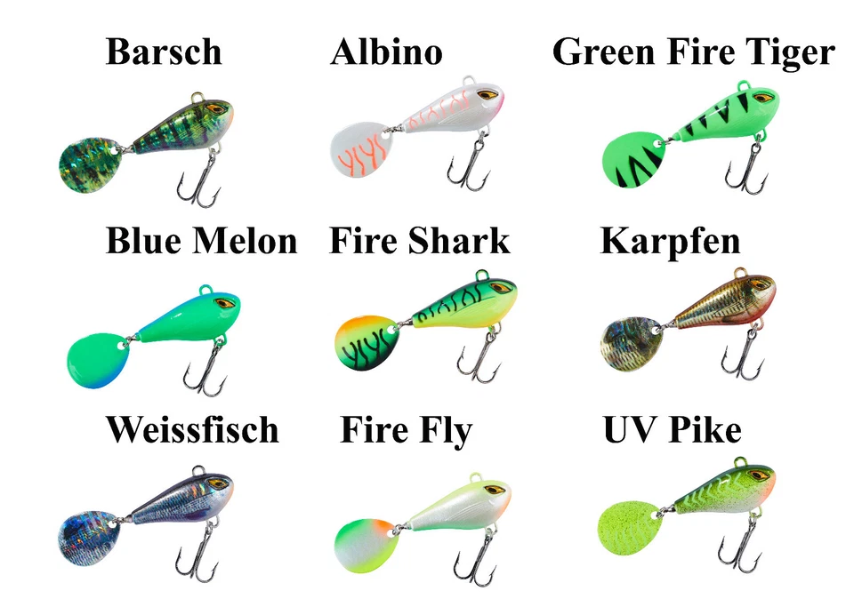 BALZER Shirasu SPIN BUDDY Evil Eye LIGHTVIB-Spinner 6/12 Gramm