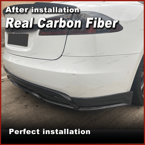 Spoiler diffusore posteriore in carbonio per Tesla Model S 2012-2015 - Foto 3 di 10
