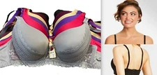 PACK OF 6 pcs BRAS, UNDERWIRE LACE Push Up Bra CUP SIZE 34-44 B C D NEW #99006BC