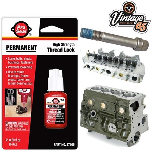 Classic Car Pro Seal 6ml Permanent High Strength Red Anaerobic