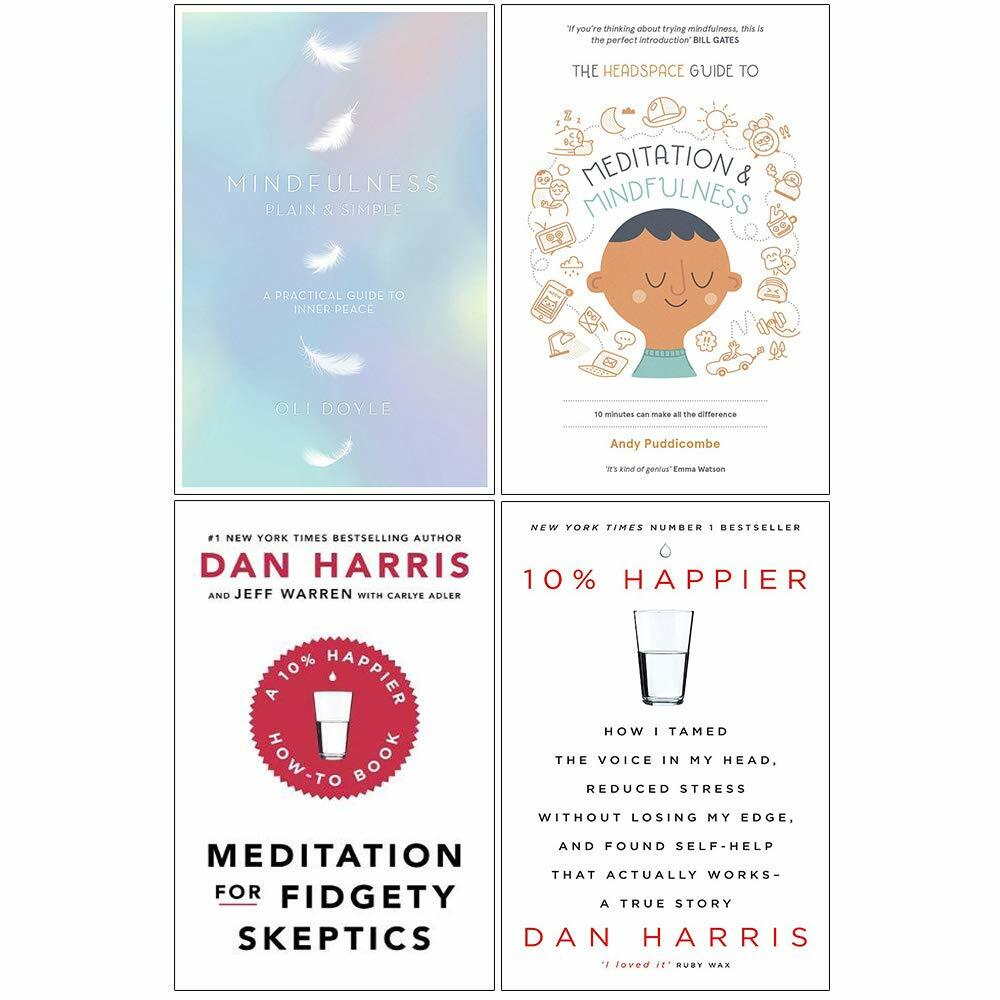 Mindfulness, Headspace Guide, Meditation, 10% Happier 4 Books Collection Set NEW