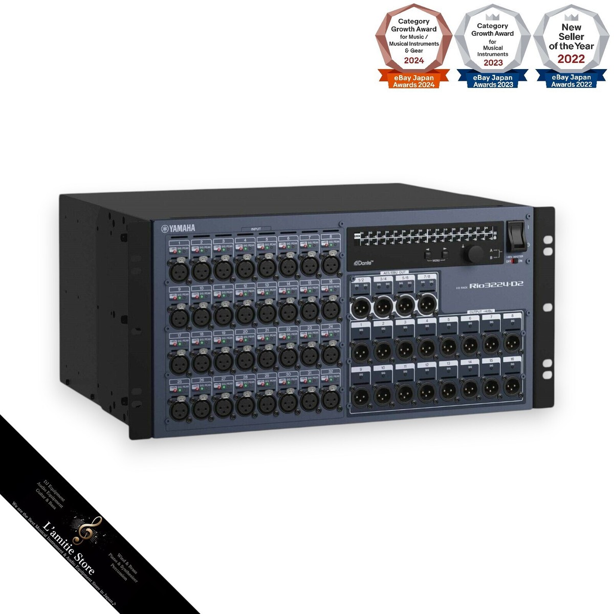 YAMAHA Rio3224-D2 Digital Stage Box Rio3224D2 Rio 3224D2 3224 I/O