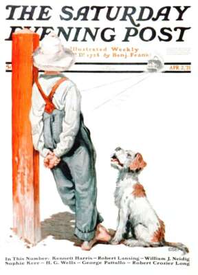 Vintage Saturday Evening Post April 2 ,1921 Cover Poster Print 17x12