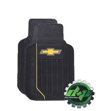 Chevy Chevrolet Logo Gm Floor Mats Bow Tie Logo Rubber Car Truck Yellow Gray