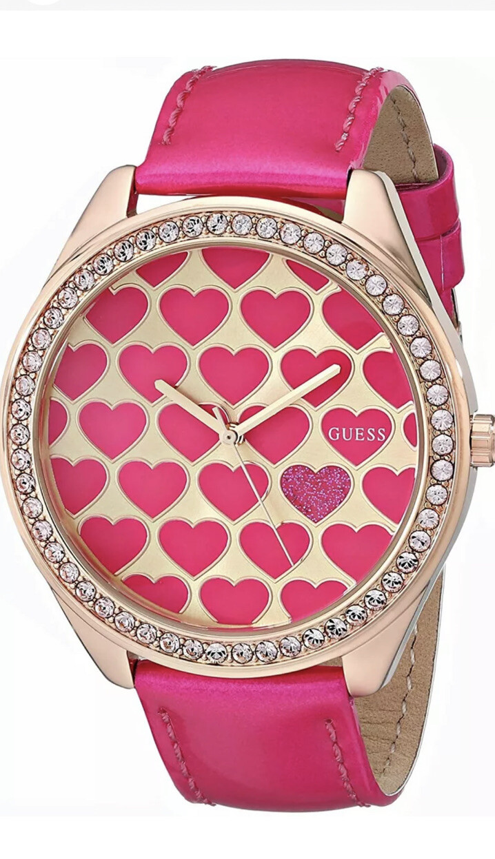 hot pink guess watch